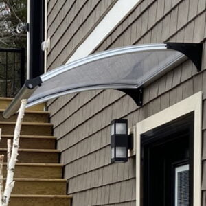 EMERALD LED Door Awning DIY kit Silver Aluminum Frame Clear Top Cover Board | ENVY AWNINGS