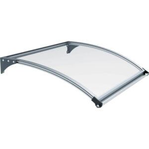 EMERALD 100 LED Door Awning DIY kit Silver Aluminum Frame Clear Top Cover Board | ENVY AWNINGS